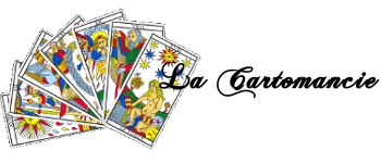 Bouton "La cartomancie" avec l'image d'un jeu de tarot de Marseille