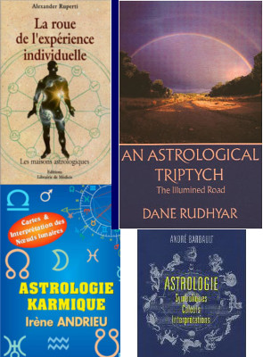 Couvertures de livres d'astrologie des auteurs cités